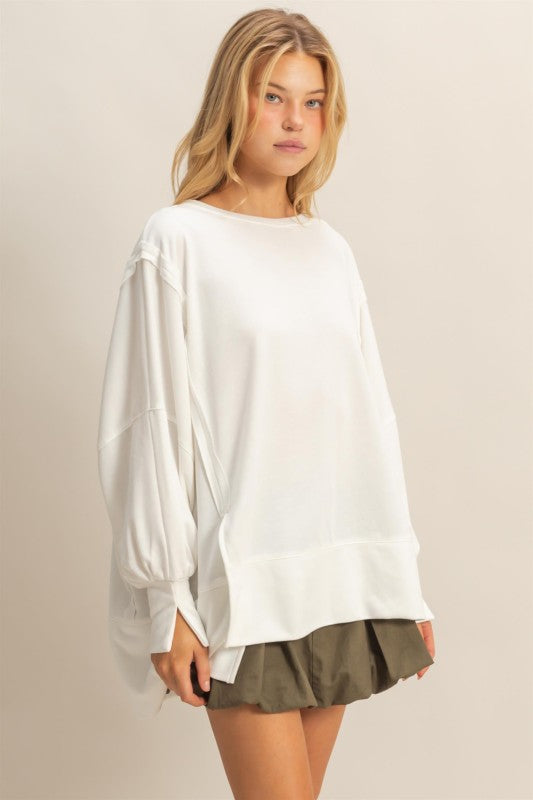 Heather Long Sleeve Ivory