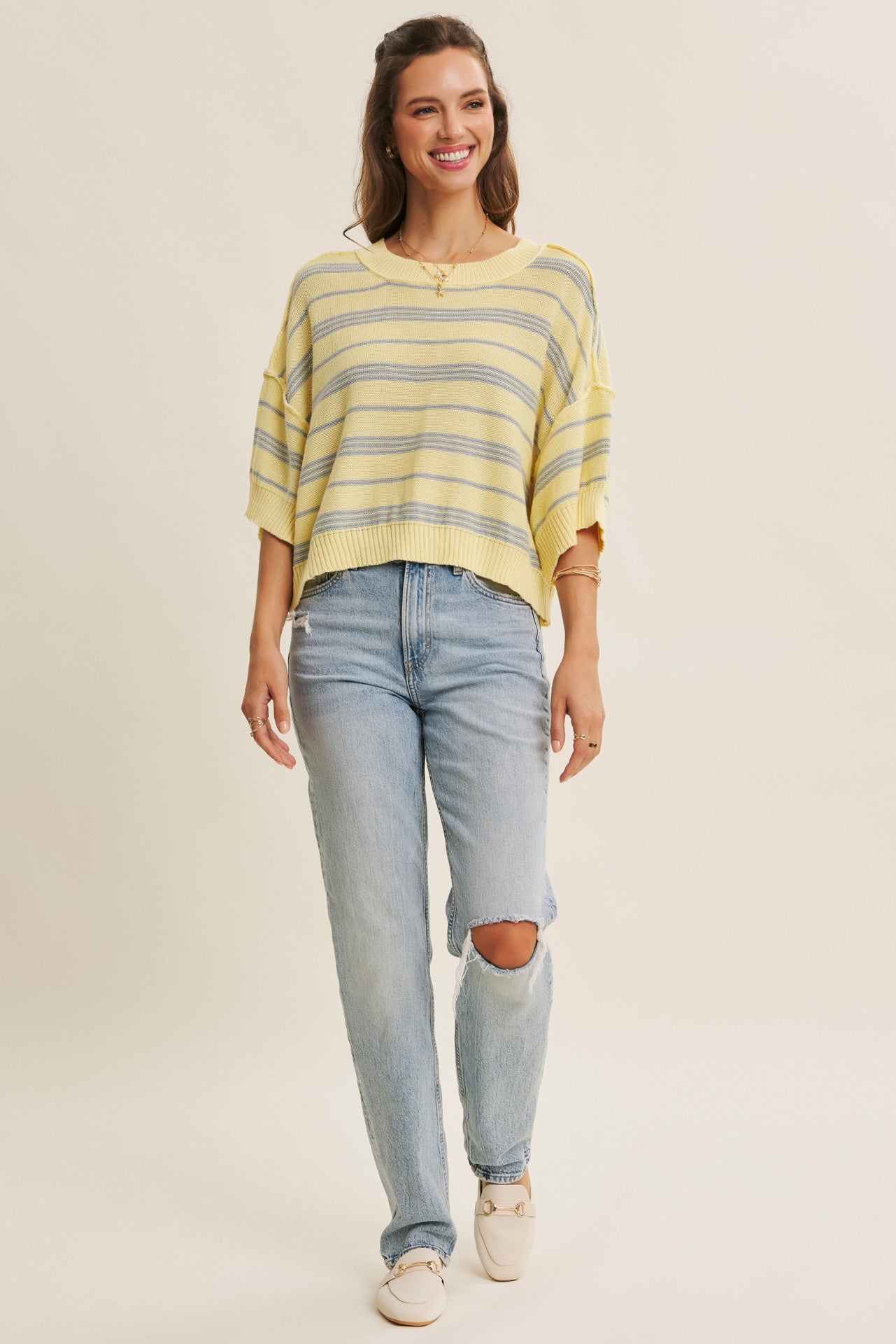 Izzy Lemon and Blue Top