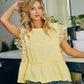 Benny Yellow Lace Top