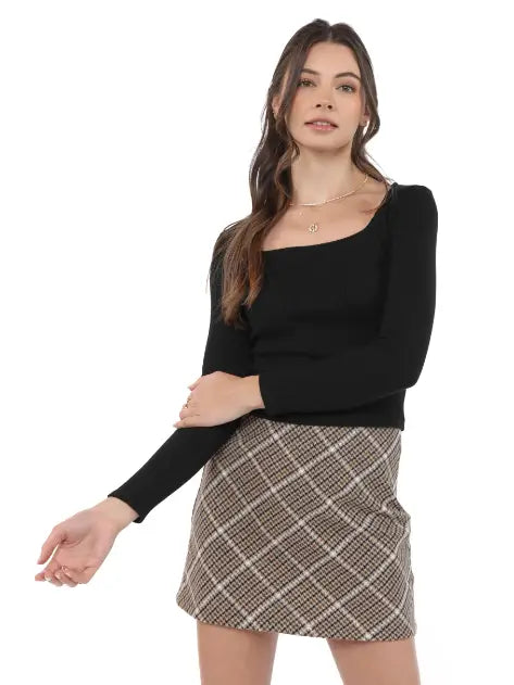 NEVER BETTER SQUARE NECK TOP