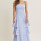 Imani Blue Linen Maxi Dress