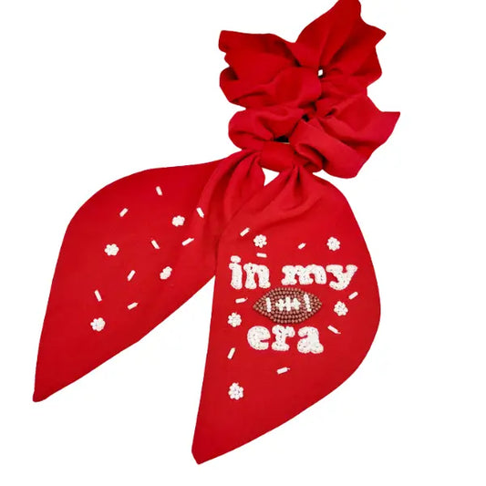 Kansas City 'in My Football Era' Beaded Scrunchie