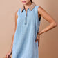 Daphne Denim Half Zip Dress