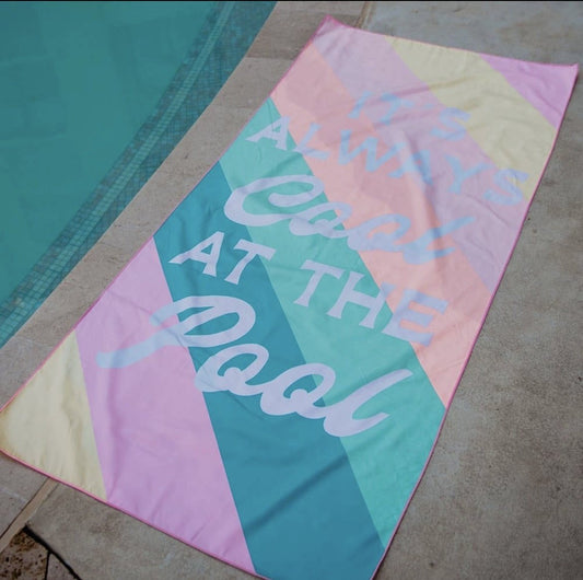 Cool at the pool beach towel