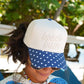 Beach Bum - Navy Polka Dot Hat