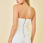 Darla White Denim Wrap Romper