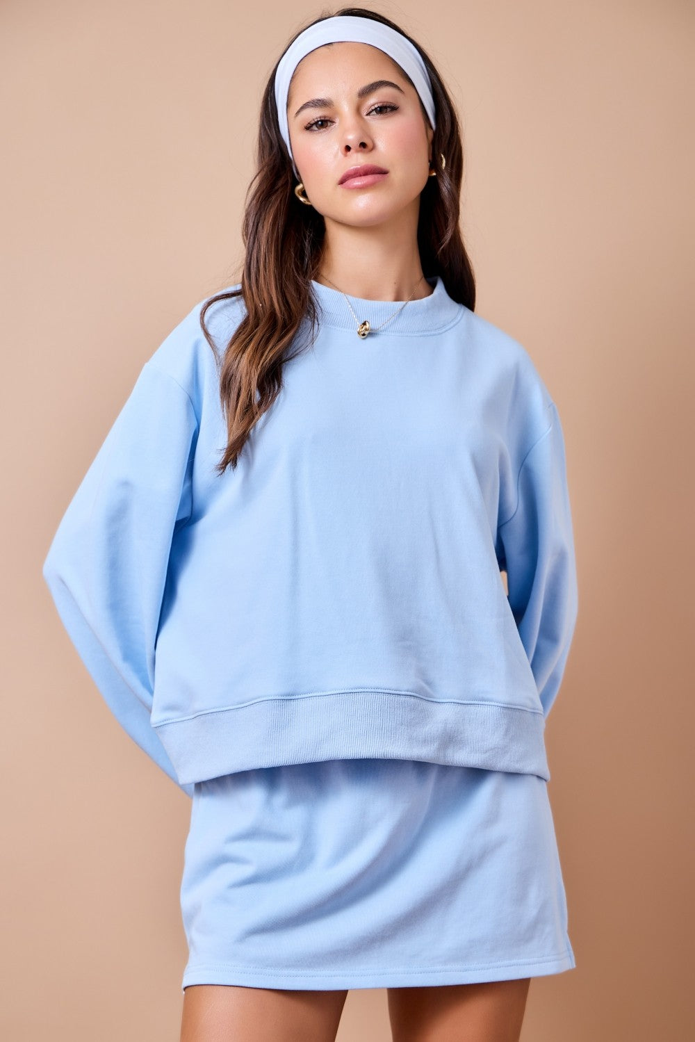 Dawn Mockneck Set Skort Blue