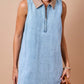 Daphne Denim Half Zip Dress