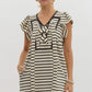 Elanor cream striped dress