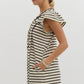 Elanor cream striped dress