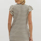 Elanor cream striped dress