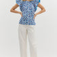 Elizabeth navy pattern top