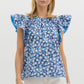 Elizabeth navy pattern top