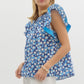 Elizabeth navy pattern top