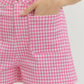 Etta Pink Gingham Shorts