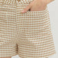 Etta Tan Gingham Shorts