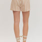 Emery Tan Striped Shorts