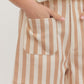 Emery Tan Striped Shorts