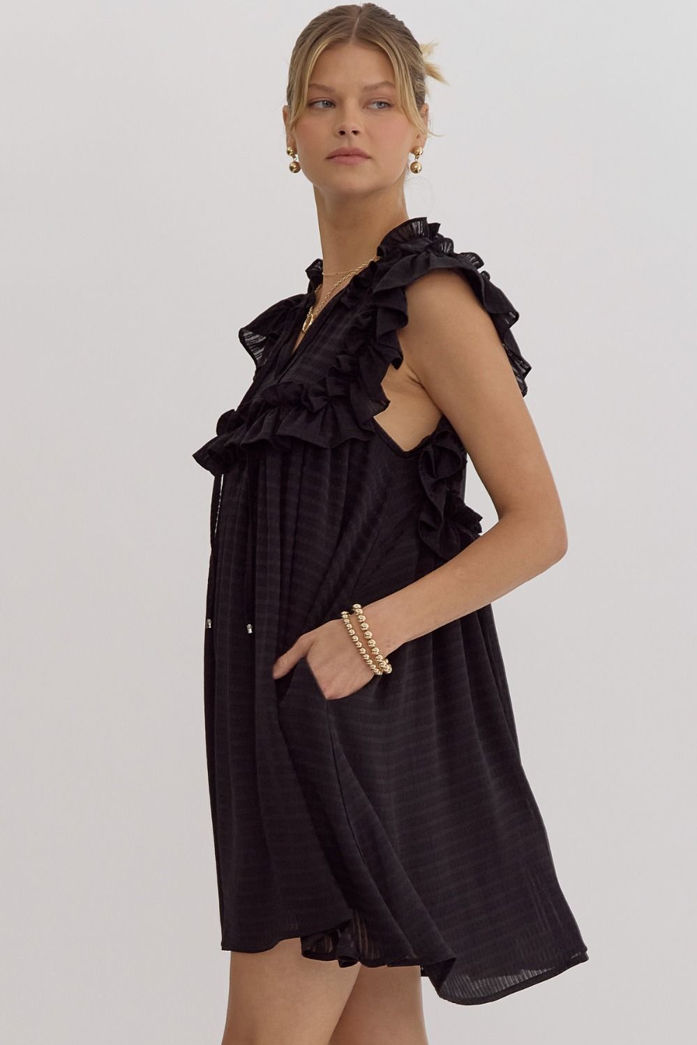 Emery Black Sleeveless Dress