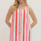 Ella Pink Striped Dress