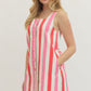 Ella Pink Striped Dress
