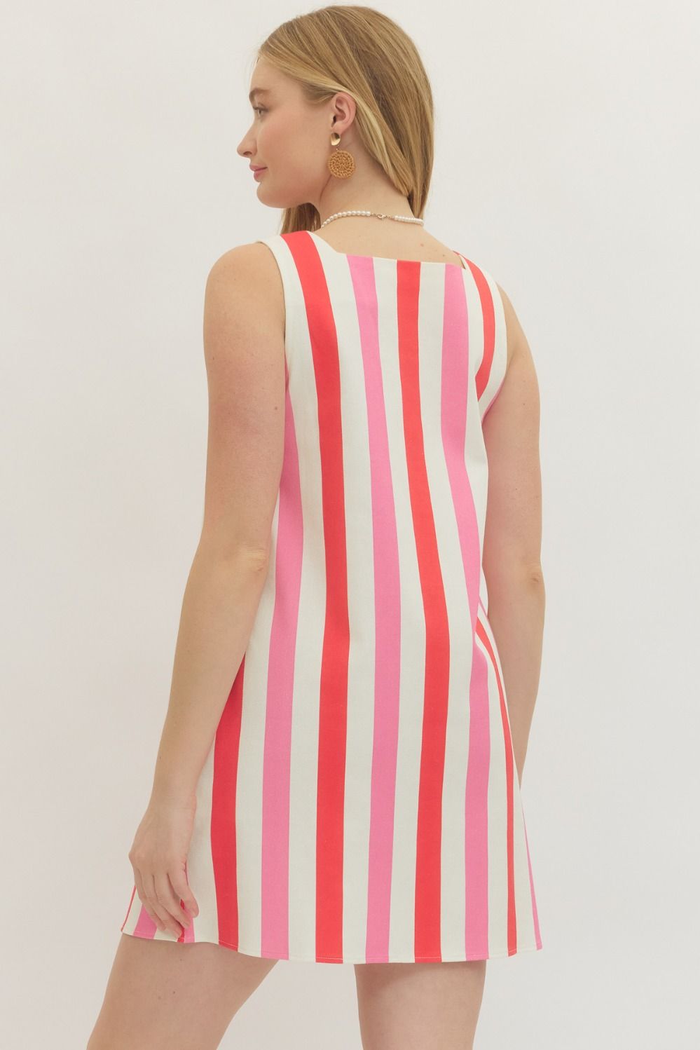 Ella Pink Striped Dress