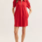 Emery Red Puff Sleeve Dress