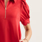 Emery Red Puff Sleeve Dress