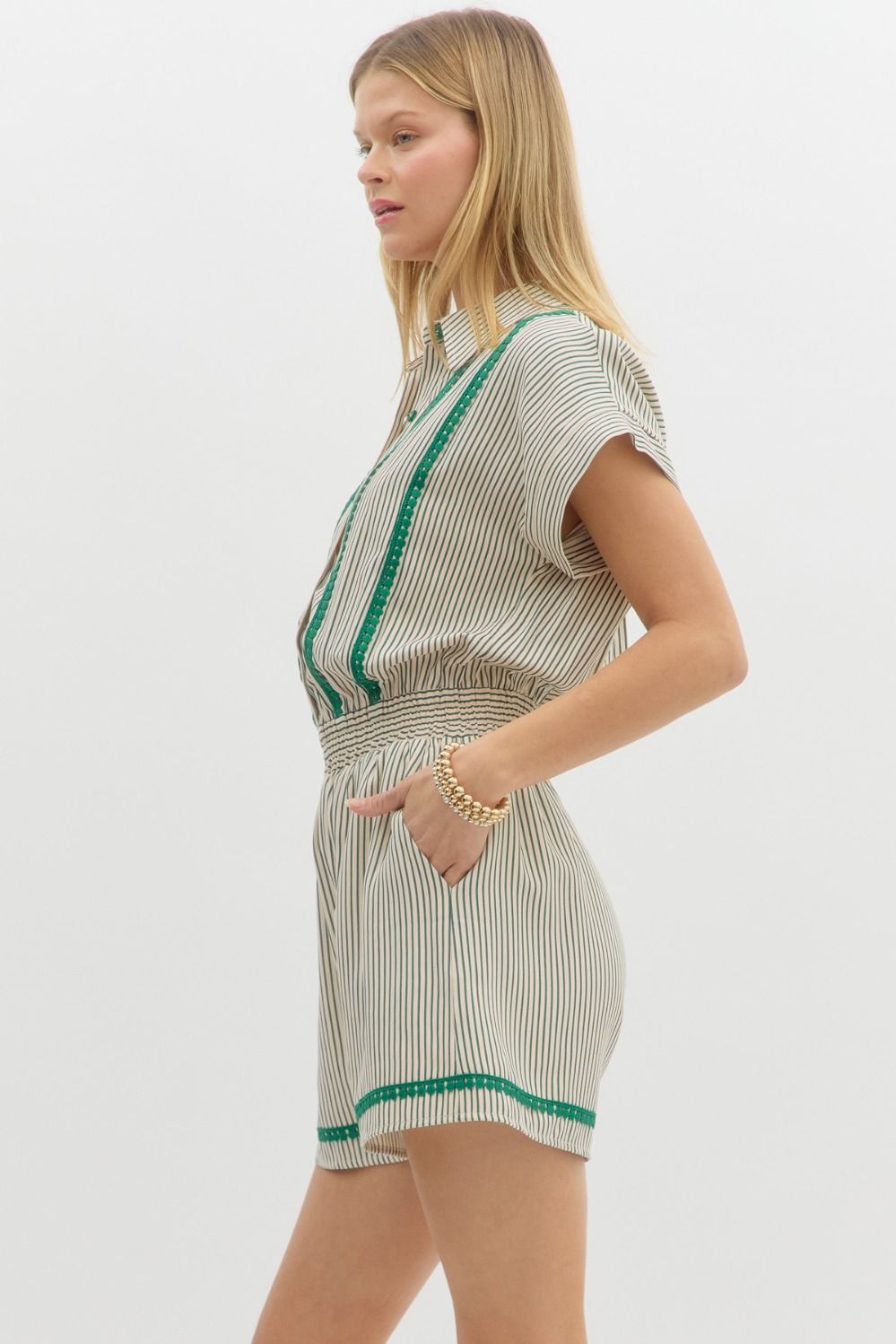Emery Green Romper