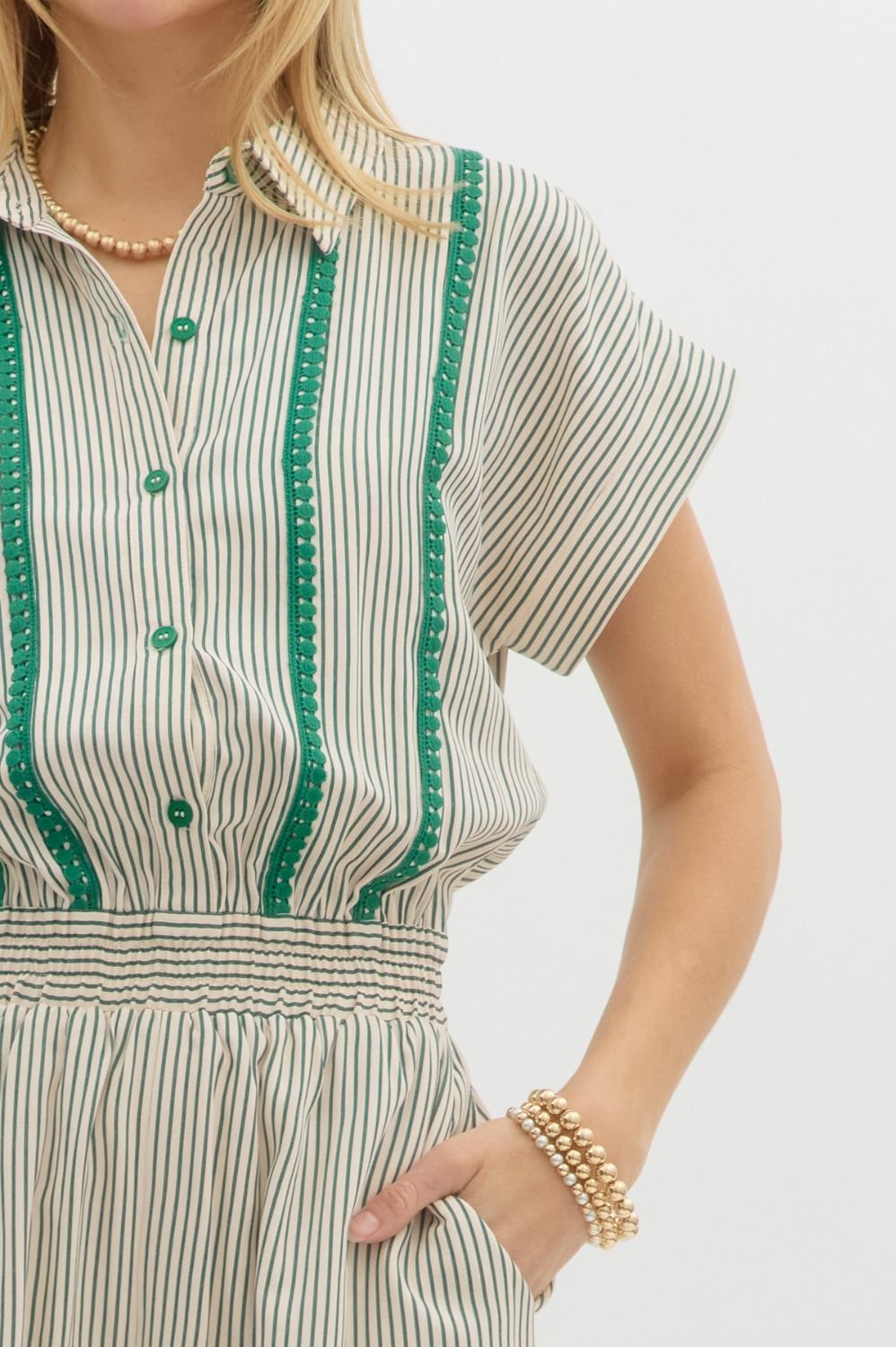 Emery Green Romper