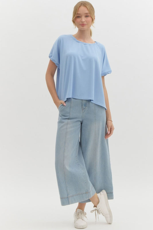 Ellie lt blue top
