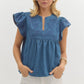 Ella denim top