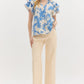 Eden blue pattern top