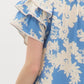 Eden blue pattern top