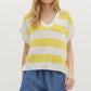 Eva yellow striped top
