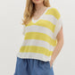 Eva yellow striped top