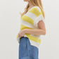 Eva yellow striped top