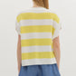 Eva yellow striped top