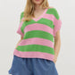 Eva pink striped top