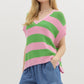 Eva pink striped top