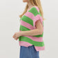 Eva pink striped top
