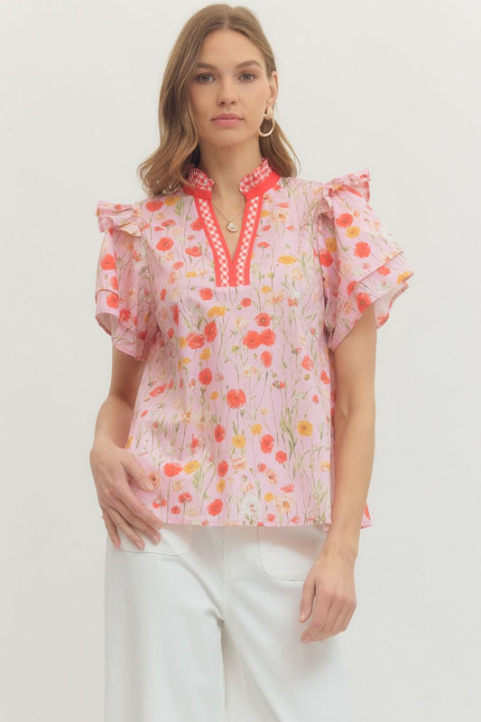 Ellie Pink Top