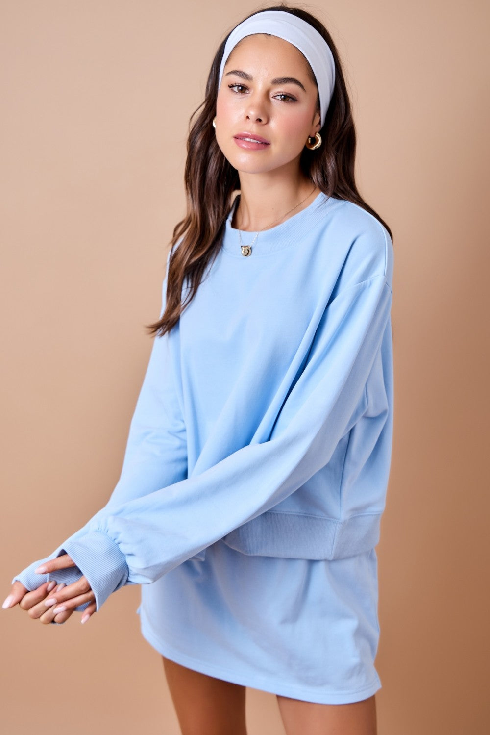 Dawn Mockneck Set Top Blue