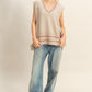 Hazel Tassel Detailed Oversized Sweater Vest