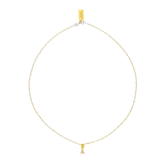 Initial gold necklace