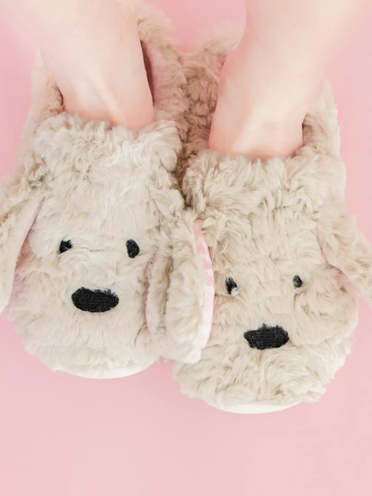 Puppy Love Plush Dog Slippers