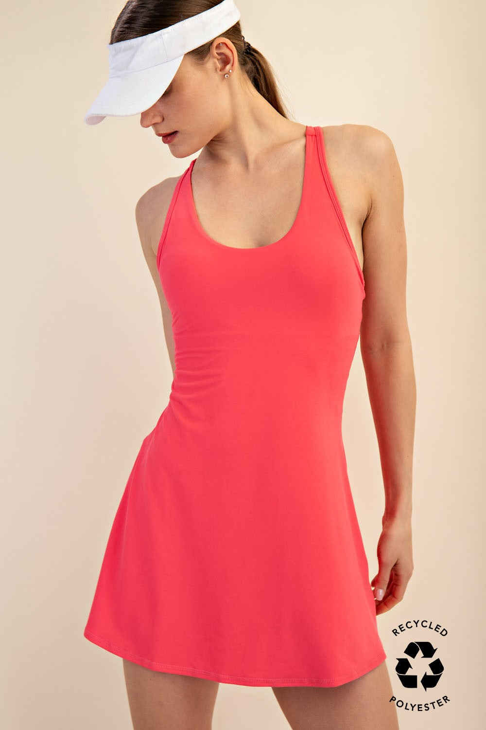 Tennis Romper Dress Flamingo Pink