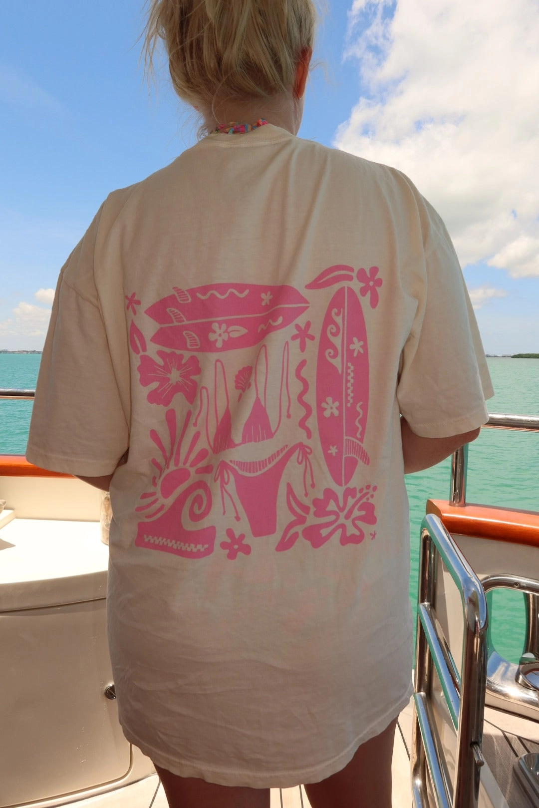 Ivory Pink Swim and Surf Tee