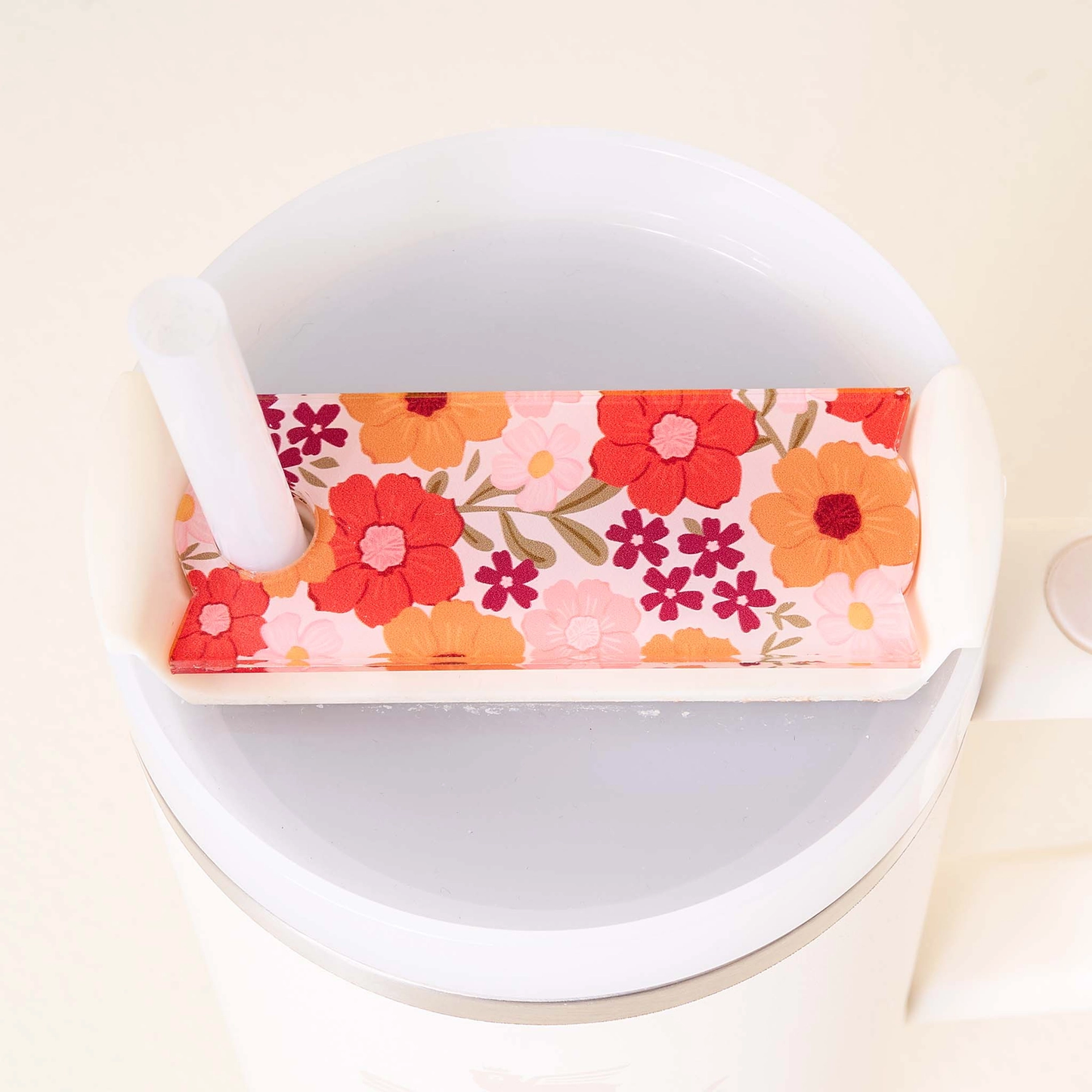 Tumbler Lid Tag-Wild About You Cream