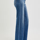 Risen High Rise Wide Leg Raw Cut Hem